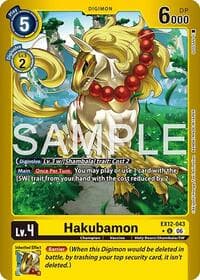 Hakubamon (Limited Foil) - Digital World Shambala - Digimon Card Game card