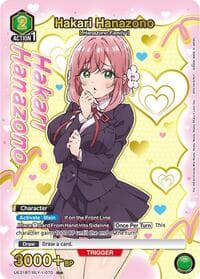 Hakari Hanazono (070) (R*) (Box Topper Gold Foil) - UE21BT: The 100 Girlfriends Who Really, Really, Really, Really, REALLY Love You - Union Arena card