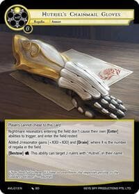 Hutriel's Chainmail Gloves - Attack on Velmardia - Force of Will card