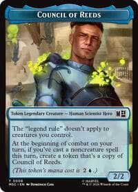 Council of Reeds (0008) // Construct (0014) Double-Sided Token - Commander: Marvel Super Heroes - Magic: The Gathering card