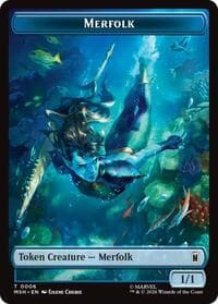 Merfolk // Doombot Double-Sided Token - Marvel Super Heroes - Magic: The Gathering card