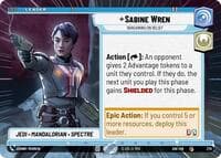 Sabine Wren - Bargaining on Belief (Hyperspace) - Ashes of the Empire - Star Wars: Unlimited card