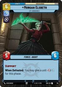 Morgan Elsbeth - Life Abandoned (Hyperspace) - Ashes of the Empire - Star Wars: Unlimited card
