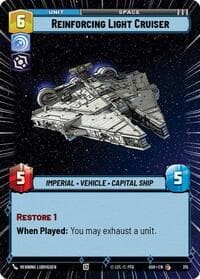 Reinforcing Light Cruiser (Hyperspace) - Ashes of the Empire - Star Wars: Unlimited card