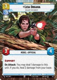 Leia Organa - Vigilant for Danger (Hyperspace) - Ashes of the Empire - Star Wars: Unlimited card