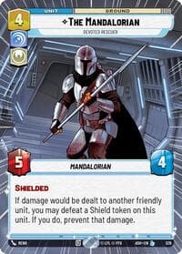 The Mandalorian - Devoted Rescuer (Hyperspace) - Ashes of the Empire - Star Wars: Unlimited card