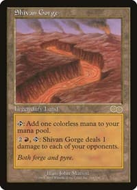 Shivan Gorge - Urza's Saga - Magic: The Gathering card