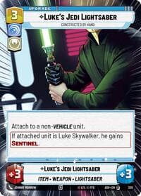 Luke's Jedi Lightsaber - Constructed by Hand (Hyperspace) - Ashes of the Empire - Star Wars: Unlimited card