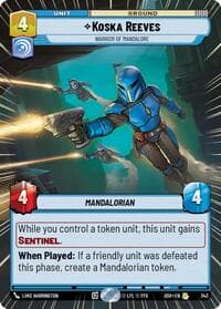 Koska Reeves - Warrior of Mandalore (Hyperspace) - Ashes of the Empire - Star Wars: Unlimited card