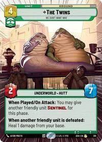 The Twins - We Don't Want War (Hyperspace) - Ashes of the Empire - Star Wars: Unlimited card