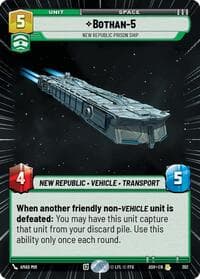 Bothan-5 - New Republic Prison Ship (Hyperspace) - Ashes of the Empire - Star Wars: Unlimited card