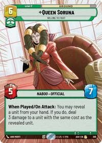 Queen Soruna - Willing to Fight (Hyperspace) - Ashes of the Empire - Star Wars: Unlimited card