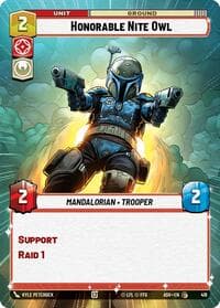 Honorable Nite Owl (Hyperspace) - Ashes of the Empire - Star Wars: Unlimited card