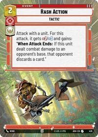 Rash Action (Hyperspace) - Ashes of the Empire - Star Wars: Unlimited card