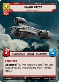 Razor Crest - Outfitted Armament (Hyperspace) - Ashes of the Empire - Star Wars: Unlimited card