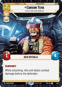 Carson Teva - There's Something Going On (Hyperspace) - Ashes of the Empire - Star Wars: Unlimited card