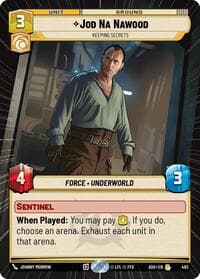 Jod Na Nawood - Keeping Secrets (Hyperspace) - Ashes of the Empire - Star Wars: Unlimited card