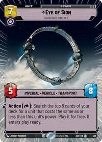 Eye of Sion - Delivered from Exile (Hyperspace) - Ashes of the Empire - Star Wars: Unlimited card