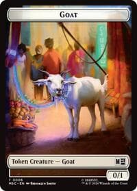 Goat // Construct Double-Sided Token - Commander: Marvel Super Heroes - Magic: The Gathering card