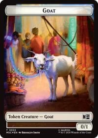Goat // Soldier Double-Sided Token (Surge Foil) - Commander: Marvel Super Heroes - Magic: The Gathering card