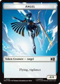 Angel (0020) // Vibranium (0031) Double-Sided Token (Surge Foil) - Commander: Marvel Super Heroes - Magic: The Gathering card