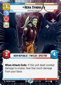 Hera Syndulla - Renegade General (Hyperspace Foil) - Ashes of the Empire - Star Wars: Unlimited card
