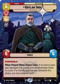Baylan Skoll - Fallen Jedi (Hyperspace Foil) - Ashes of the Empire - Star Wars: Unlimited card