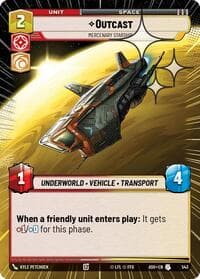 Outcast - Mercenary Starship (Hyperspace Foil) - Ashes of the Empire - Star Wars: Unlimited card