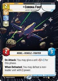 Corona Four - Justice for Alderaan (Hyperspace Foil) - Ashes of the Empire - Star Wars: Unlimited card