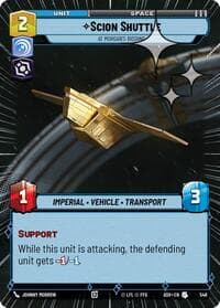 Scion Shuttle - At Morgan's Bidding (Hyperspace Foil) - Ashes of the Empire - Star Wars: Unlimited card
