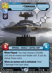Chimaera - A Frightening Reality (Hyperspace Foil) - Ashes of the Empire - Star Wars: Unlimited card