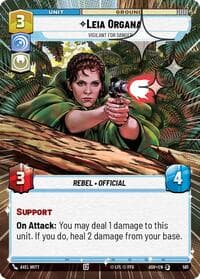 Leia Organa - Vigilant for Danger (Hyperspace Foil) - Ashes of the Empire - Star Wars: Unlimited card
