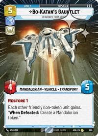 Bo-Katan's Gauntlet - Reinforce from Above (Hyperspace Foil) - Ashes of the Empire - Star Wars: Unlimited card