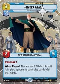 Ryder Azadi - Restored Governor (Hyperspace Foil) - Ashes of the Empire - Star Wars: Unlimited card