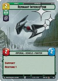 Remnant Interceptor (Hyperspace Foil) - Ashes of the Empire - Star Wars: Unlimited card