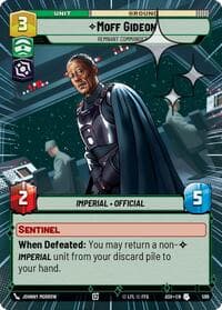 Moff Gideon - Remnant Commander (Hyperspace Foil) - Ashes of the Empire - Star Wars: Unlimited card