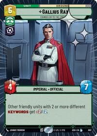 Gallius Rax - Counselor to the Empire (Hyperspace Foil) - Ashes of the Empire - Star Wars: Unlimited card