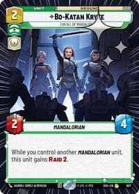 Bo-Katan Kryze - For All of Mandalore (Hyperspace Foil) - Ashes of the Empire - Star Wars: Unlimited card