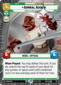 Admiral Ackbar - Assume Attack Coordinates (Hyperspace Foil) - Ashes of the Empire - Star Wars: Unlimited card