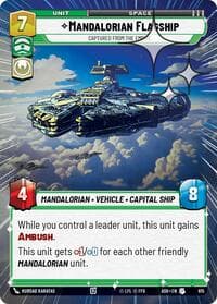 Mandalorian Flagship - Captured from the Empire (Hyperspace Foil) - Ashes of the Empire - Star Wars: Unlimited card