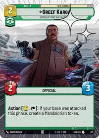 Greef Karga - Introductions are in Order (Hyperspace Foil) - Ashes of the Empire - Star Wars: Unlimited card