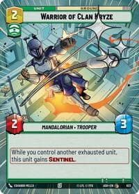 Warrior of Clan Kryze (Hyperspace Foil) - Ashes of the Empire - Star Wars: Unlimited card