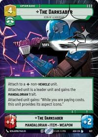 The Darksaber - Icon of Leadership (Hyperspace Foil) - Ashes of the Empire - Star Wars: Unlimited card