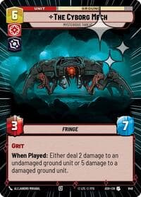 The Cyborg Mech - Mysterious Threat (Hyperspace Foil) - Ashes of the Empire - Star Wars: Unlimited card