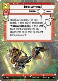 Rash Action (Hyperspace Foil) - Ashes of the Empire - Star Wars: Unlimited card