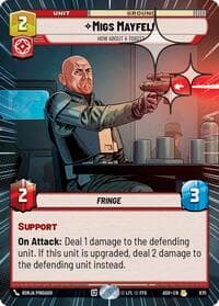 Migs Mayfeld - How About a Toast? (Hyperspace Foil) - Ashes of the Empire - Star Wars: Unlimited card