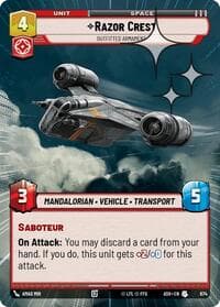 Razor Crest - Outfitted Armament (Hyperspace Foil) - Ashes of the Empire - Star Wars: Unlimited card