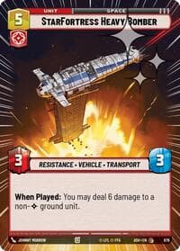 StarFortress Heavy Bomber (Hyperspace Foil) - Ashes of the Empire - Star Wars: Unlimited card