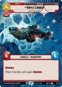Onyx Cinder - Adventure Awaits (Hyperspace Foil) - Ashes of the Empire - Star Wars: Unlimited card