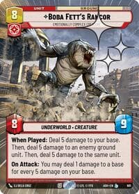 Boba Fett's Rancor - Emotionally Complex Creature (Hyperspace Foil) - Ashes of the Empire - Star Wars: Unlimited card